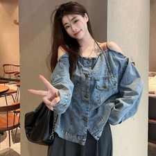 Cappotto denim moda donna