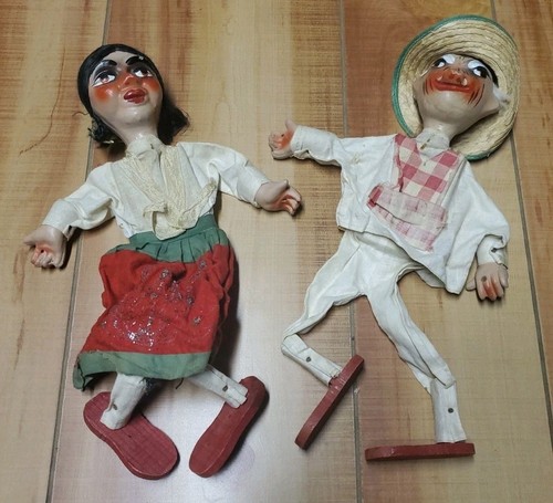 Coppia marionette vintage - coppia,