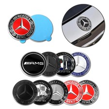 Adesivo alluminio cofano auto 57 mm distintivo per AMG Mercedes Benz W166 W177 W246