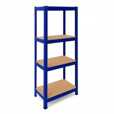 Scaffalature metalliche Tiny Blu, 4 ripiani in MDF per ufficio
