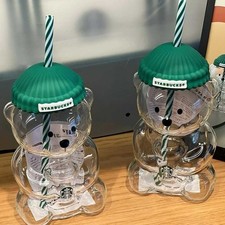 Tazza fredda in vetro con orso