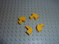 4 x LEGO Yellow Brick curved