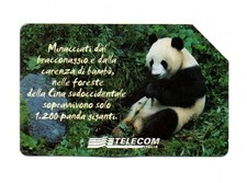 SCHEDA TELEFONICA TELECOM - ANIMALI CHE LASCIANO UN VUOTO - PANDA GIGANTE