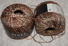 2 Balls, Filatura di Crosa, "Pixel", Copper/Silver, Rayon/Nylon, Crochet Thread