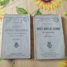 2 Volumi Enciclopedia Scolastica - Storia Nazionale - Diritti E Doveri Cittadino
