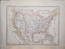 Antica mappa America Stati
