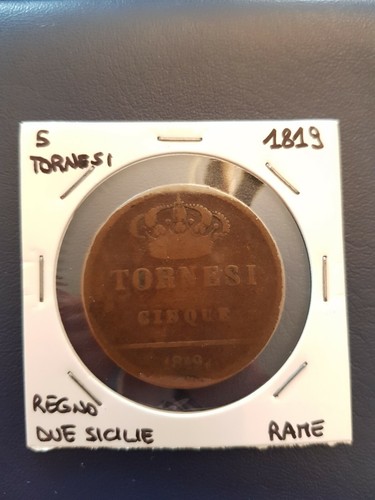 Moneta tornesi 1819 regno - tornesi,