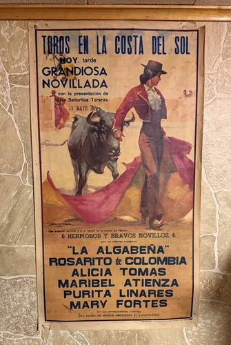 Poster vintage bull fighting - poster,