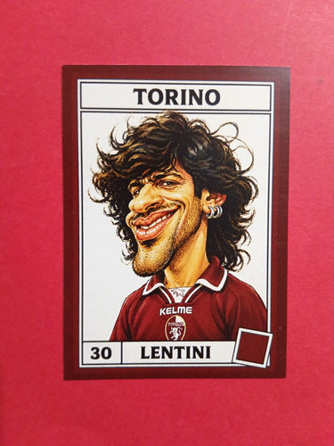 Figurina caricatura calciatori - figurina,