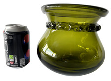 Grande vaso a bulbo svedese Ekenas in vetro con cerchio di turnover John Orwar Lake anni '50