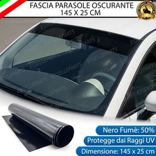 FASCIA PARASOLE PARABREZZA ADESIVA FUME' 145 x 25 CM PER SMART ROADSTER