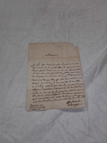 Lettre datée 1764 baziège - datée, de