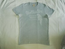 Maglia Uomo Holiister Taglia S Cotone GRIGIO Manica Corta Maglietta Polo Usata