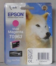 Cartuccia inchiostro originale Epson T0963 magenta vivo per foto stilo R2880