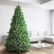 Albero Di Natale Super Folto New (TF) Verde Ecologico PVC, Base a Croce in Ferro
