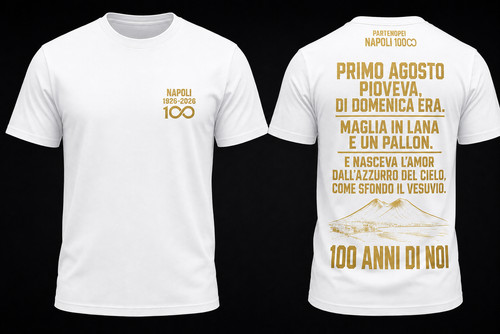 Shirt napoli 100 anni - t-shirt,