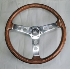 HELLEBORE 32cm Wood Steering wheel FIAT 500 + hub + horn button volante in legno