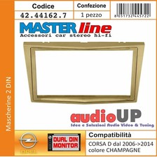 MASCHERINA AUTORADIO 2 DIN OPEL ANTARA DAL 2006 IN POI. COLORE CHAMPAGNE