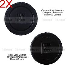 2x M4/3 Rear Lens Cap +Micro 4/3 Camera Body Cover for Olympus PEN EP5 EPL1 EPL3