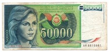 JUGOSLAVIA - BANCONOTA DA 50.000 DINARI DEL 1988