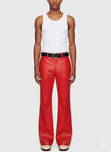 Pantaloni stile jeans rosso