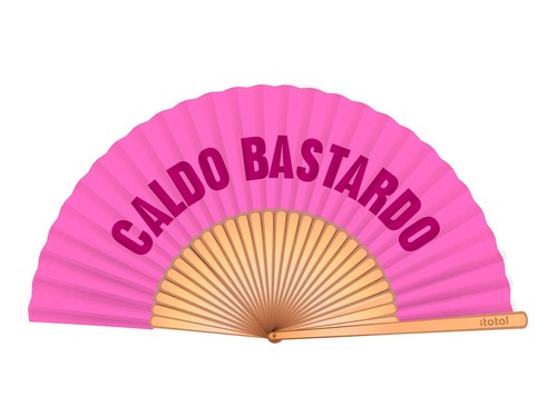 Ventaglio con scritta caldo - ventaglio,