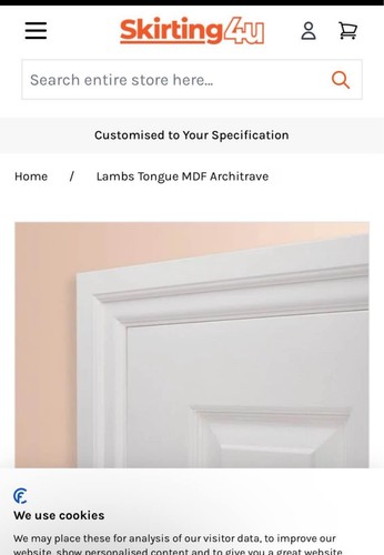 Architrave ogee mdf - 2,
