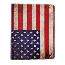 Custodia tablet cover bandiera america USA cm24x19 cartellina mini pc supporto 