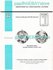 ETA calibro 2450 -2451- 2452 - 2454- 2472-2474 - MANUALE TECNICO  - SPARE PARTS!