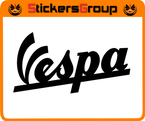 Coppia adesivi vespa scritta - vespa,