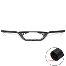 Barra Motocross Universale 7/8'' 22mm Manubrio Moto Sterzo Nero con Fori