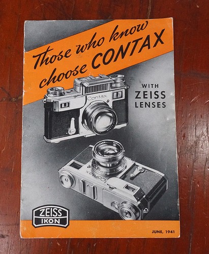 Zeiss contax iii brochure - contax, ii/iii