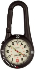 Klox Moschettone nero con orologio ideale per dottori paramendici infermieri