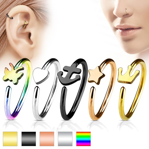 Piercing setto elica acciaio