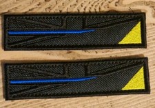 Embroidered Thin Blue Line Team patch with Official VELCRO® backing - 10 x 2.5cm