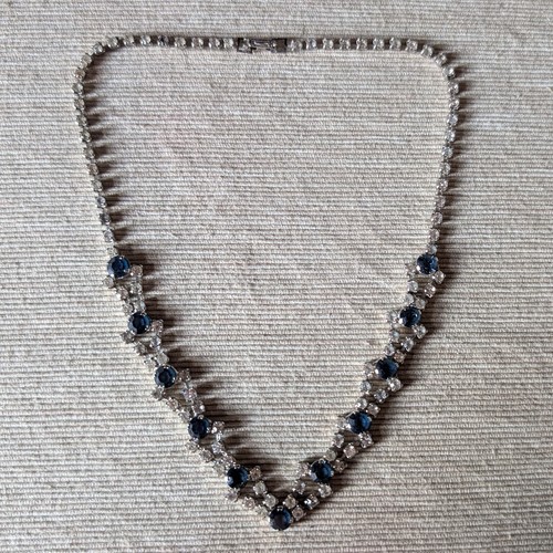 Collana vintage con - con, blu