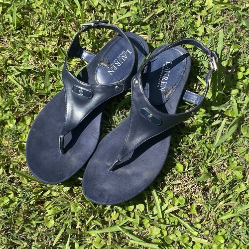 Sandali blu donna lauren - blu,