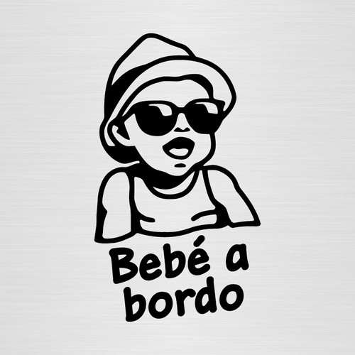 Pegatina bebe bordo vinilo - pegatina,