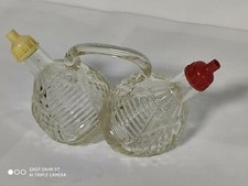 AMPOLLE  OLIERA E ACETIERA  IN VETRO CON BECCUCCI  MADE IN ITALY VINTAGE