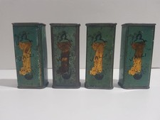 4 SCATOLE LATTA POLVERE DA SPARO CACCIA VUOTE VALLI DA GR. 100