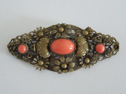Antico spilla corallo - spilla,