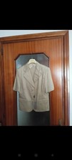 Giacca tailleur beige con