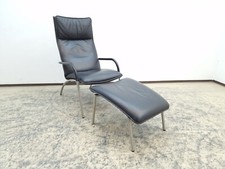 Poltrona De Sede DS 270 vera pelle marrone scuro incl. sgabello poltrona di design chair