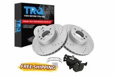 TRQ Front Brake Rotor Pad Kit