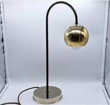 LAMPADA DESIGN AD ARCO DA TAVOLO/SCRIVANIA-IN METALLO-ANNI 70'-VINTAGE LAMP
