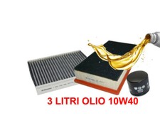 KIT 3 FILTRI TAGLIANDO OLIO 10W40 FIAT PUNTO 188 DOBLò IDEA 1.4 BENZINA