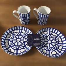 Dansk Arabesque Blu Bianco