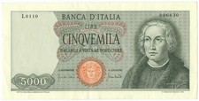 5000 LIRE CRISTOFORO COLOMBO I