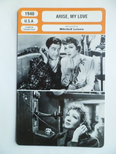 Carte fiche cinema 1940 arise - fiche,