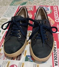 SCARPA DA DONNA 37 IN PELLE BLU CON TOMAIA NUOVA